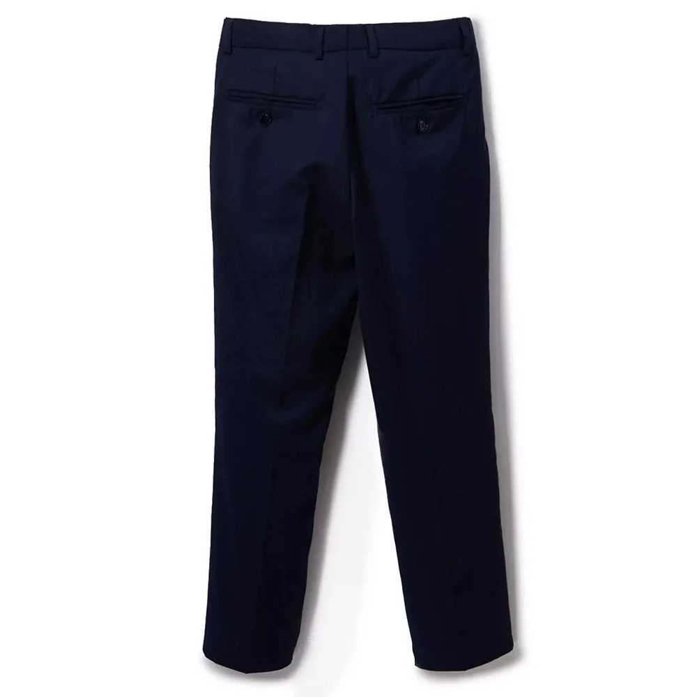 Perry Ellis Boy's 5 Piece Shirt Tie Jacket Vest and Pants Solid Suit Set NAVY  7